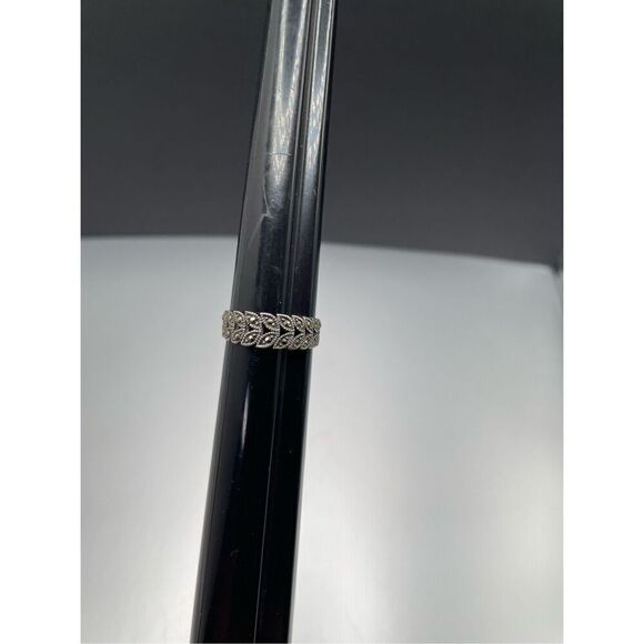 Handcrafted Marcasite and Sterling Silver Cocktail Ring, Olive Garland - Picture 6 of 6